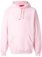Supreme Embossed Logo Hooded Sweatshirt - Pink