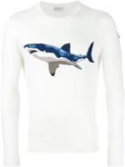 Moncler Shark Intarsia Jumper, Men's, Size: Large, Nude/neutrals, Cotton
