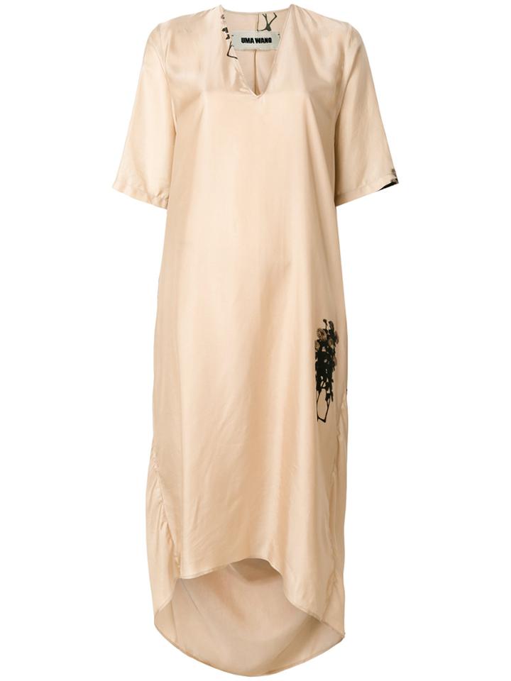 Uma Wang Loose Fit Printed Dress - Nude & Neutrals