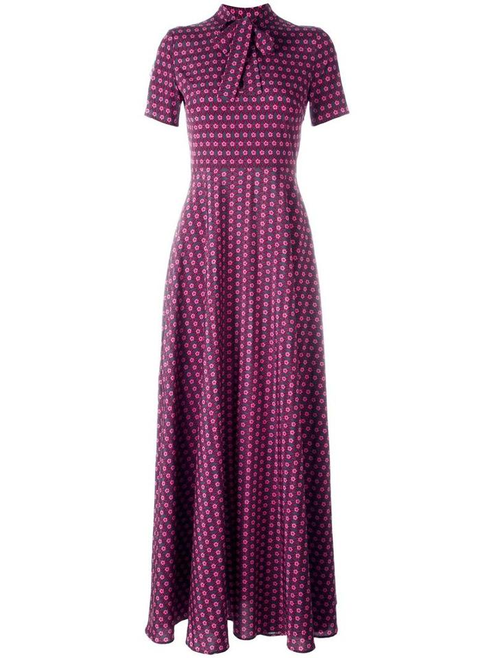 P.a.r.o.s.h. Tie Neck Dress, Women's, Size: Xs, Pink/purple, Silk/spandex/elastane