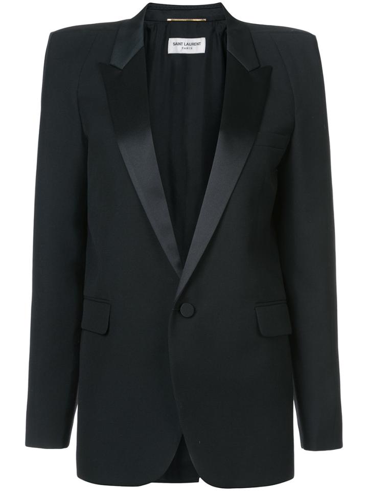 Saint Laurent Square Cut Tux Jacket - Black