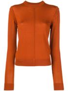 Chloé Long-sleeve Fitted Sweater - Yellow & Orange