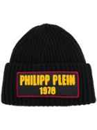Philipp Plein Logo Beanie Hat - Black
