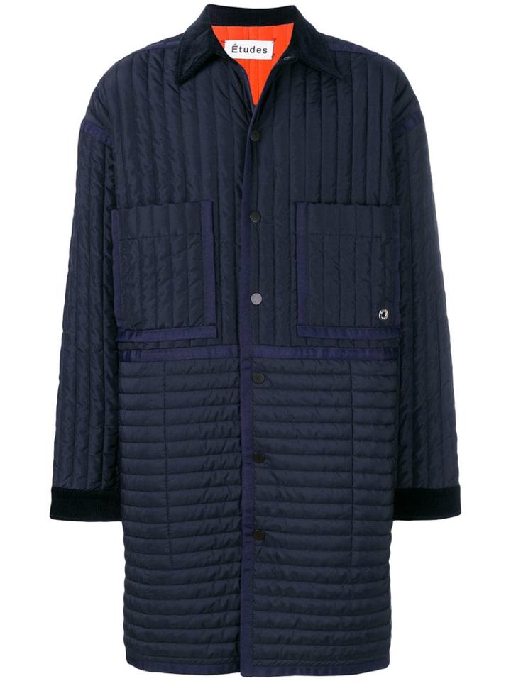 Études Quilted Coat - Blue