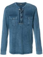 Etro Striped Fish Print Shirt - Blue