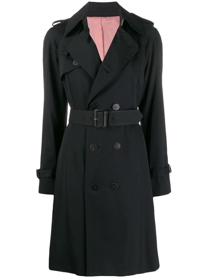 Jean Paul Gaultier Pre-owned 2000s Belted Trench Coat - Black