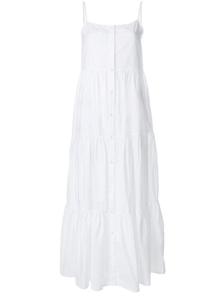Roberto Collina Long Spaghetti Strap Dress - White