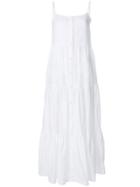 Roberto Collina Long Spaghetti Strap Dress - White