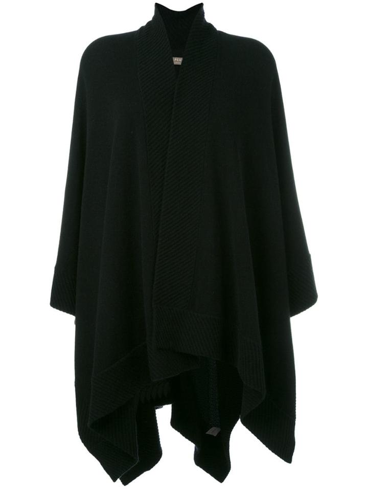 N.peal Poncho Cardigan - Black