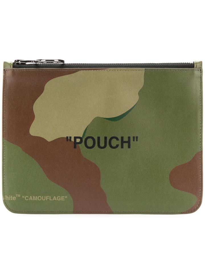Off-white Camouflage Clutch - Green