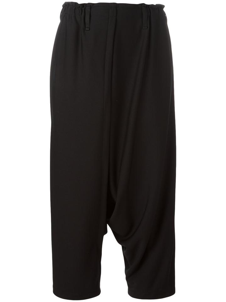 Issey Miyake Cropped Trousers, Women's, Size: 4, Black, Polyester