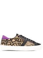 D.a.t.e. Leopard Panel Sneakers - Brown