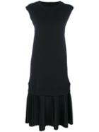 Mm6 Maison Margiela - Pleated Layered Dress - Women - Cotton - 38, Black, Cotton