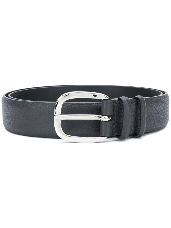Orciani Classic Leather Belt - Black