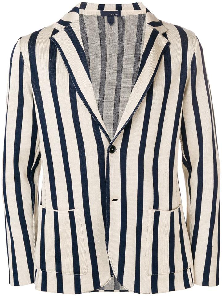 Lardini Slim-fit Striped Blazer - Blue