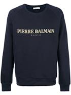 Pierre Balmain Logo Patch Sweatshirt - Blue