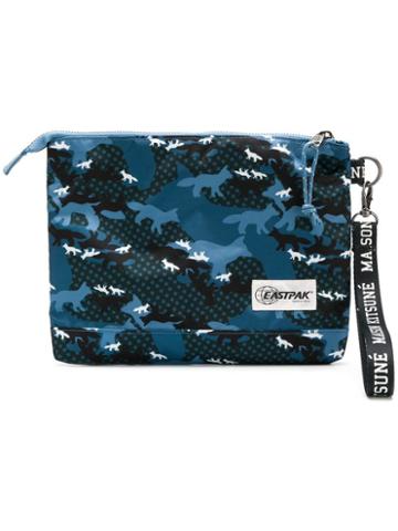 Maison Kitsuné Maison Kitsuné X Eastpak Printed Clutch Bag - Blue