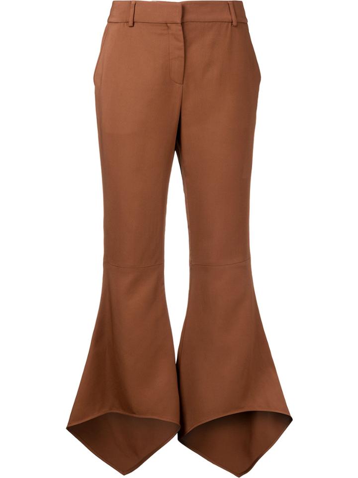 Sies Marjan Flared Cropped Trousers - Brown