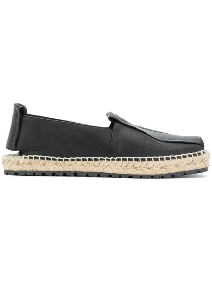 Paloma Barceló Ridged Heel Espadrilles - Black
