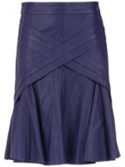 Clé Leather Skirt - Blue