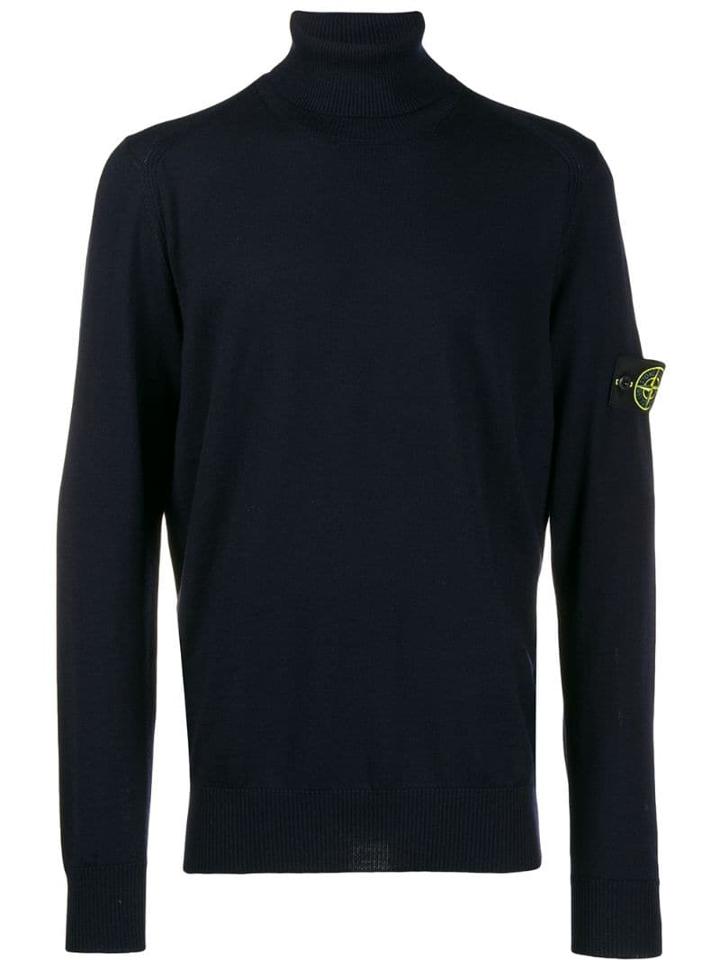 Stone Island Turtle Neck Sweater - Blue