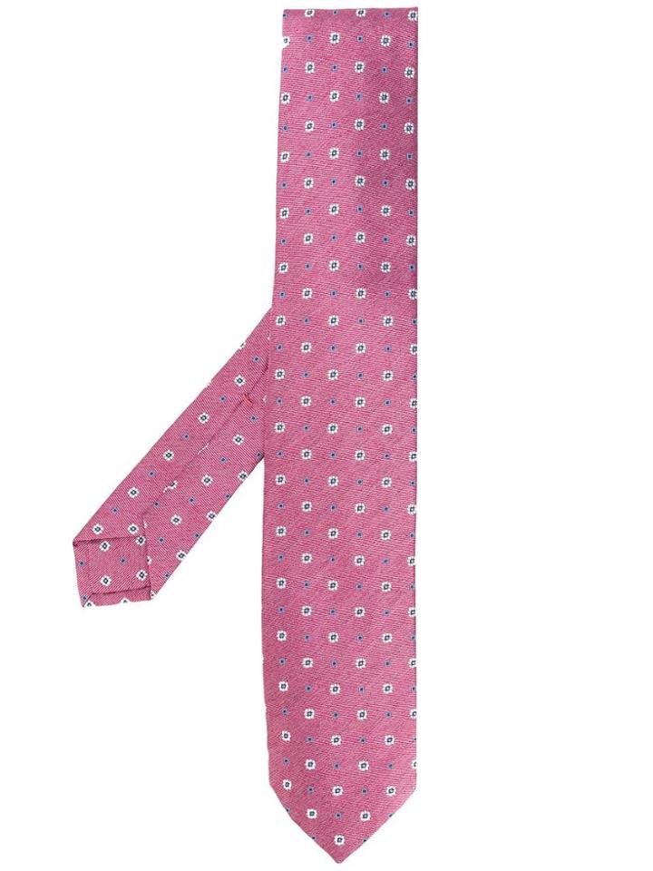 Barba All-over Motif Tie - Pink
