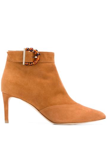 Chloe Gosselin Alex Beaded Buckle Boots - Brown