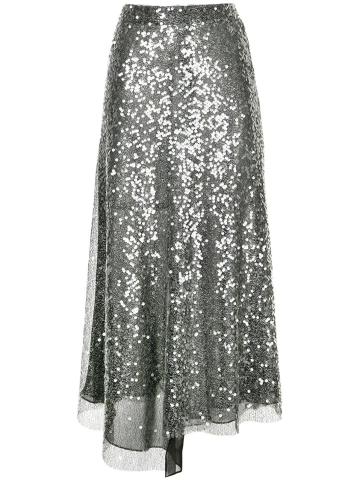 Walk Of Shame Sequinned Mid Skirt - Metallic