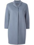 's Max Mara Small Lapel Coat, Women's, Size: 44, Blue, Virgin Wool