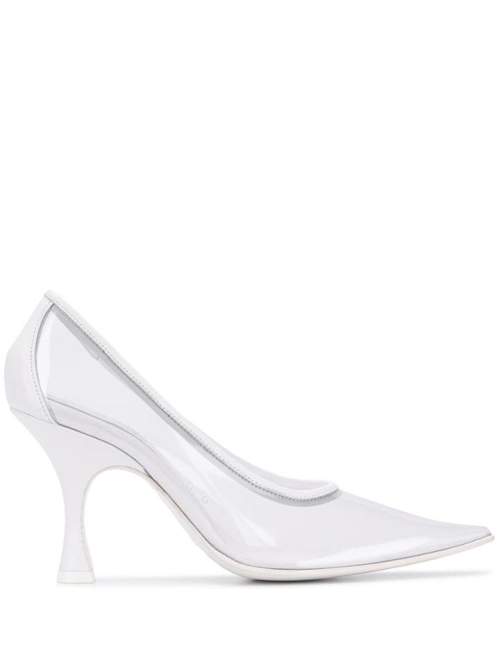 Mm6 Maison Margiela Tapered Heel Pumps - White