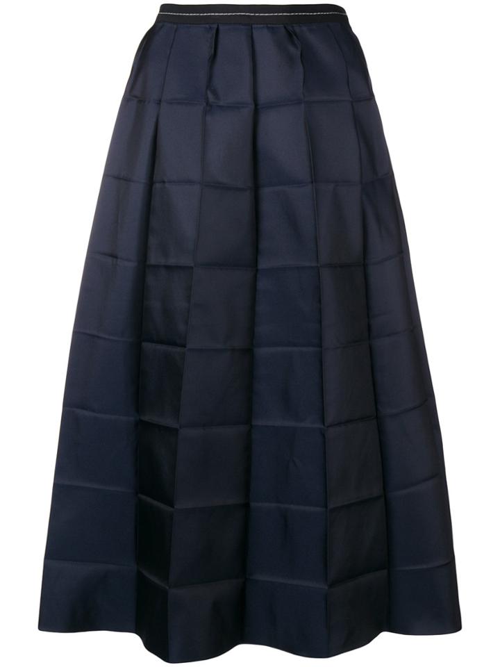 Marni Folded Check Skirt - Blue