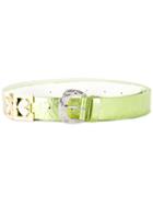 Textured Buckle Belt - Women - Synthetic Resin - 110, Green, Synthetic Resin, Mikio Sakabe