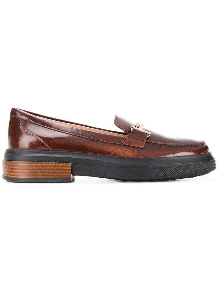 Tod's Chunky Sole Loafers - Brown
