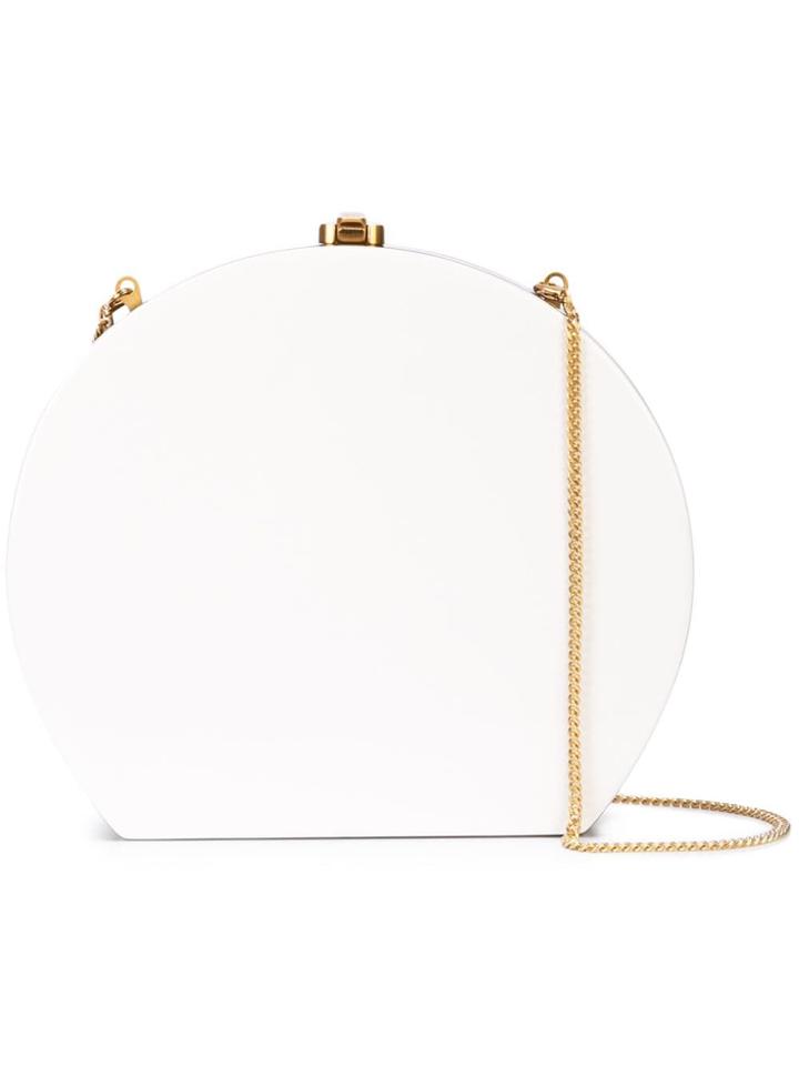 Rocio Belle White Clutch - Brown