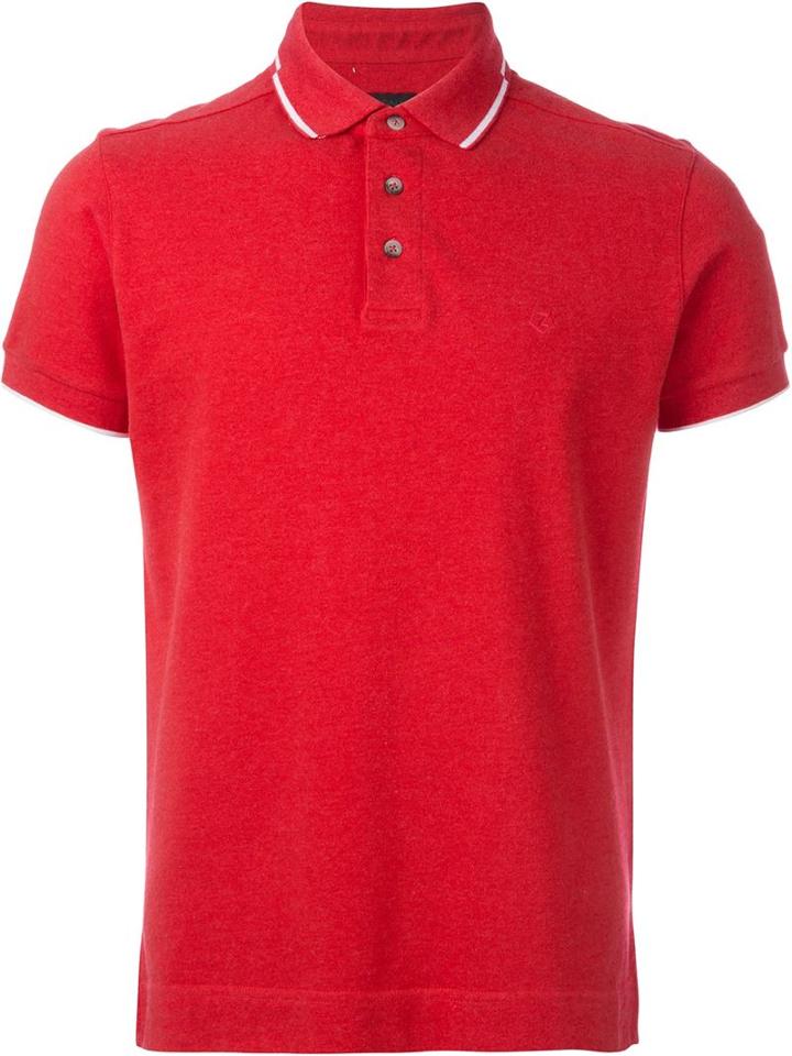 Z Zegna Classic Polo Shirt, Men's, Size: S, Red, Cotton
