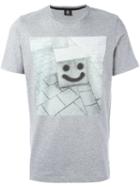 Ps By Paul Smith 'smiley' Print T-shirt, Men's, Size: Xl, Grey, Organic Cotton