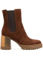 Casadei Chunky Heel Ankle Boots - Brown