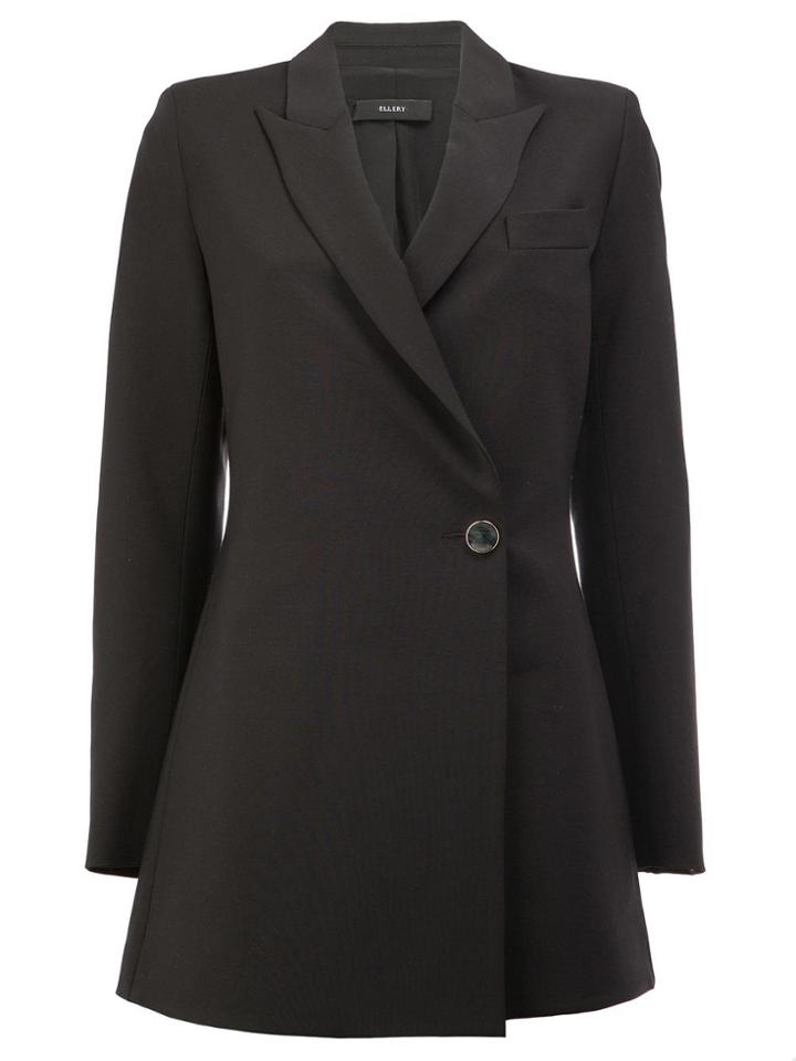 Ellery Wrap Front Coat - Black