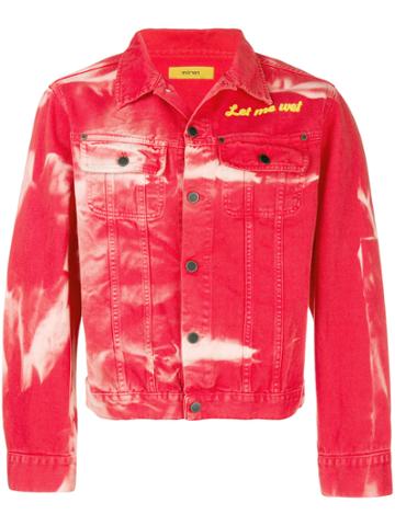 Mirror By Paura Tie-dye Effect Denim Jacket - Red