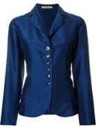 Etro Corset Lace-up Jacket, Women's, Size: 44, Blue, Silk