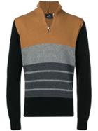Ps By Paul Smith Colour Block Jumper - Brown
