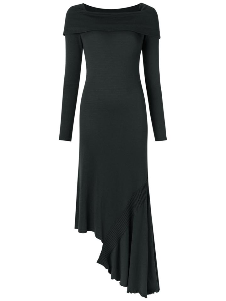 Mara Mac Asymmetric Dress - Black