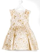 David Charles Kids - Floral Dress - Kids - Polyester/acetate - 4 Yrs, Nude/neutrals