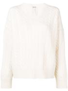 Loewe Cable Knit Sweater - White