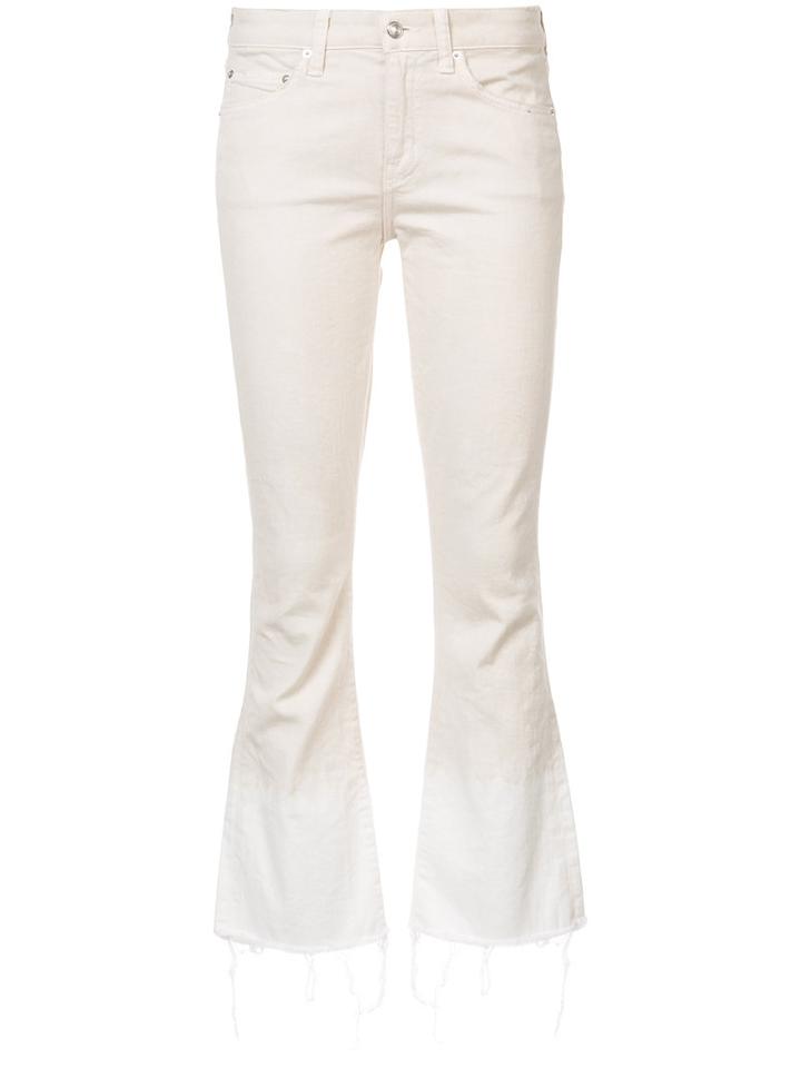 Derek Lam 10 Crosby - Dégradé Bootcut Cropped Jeans - Women - Cotton/spandex/elastane - 24, White, Cotton/spandex/elastane