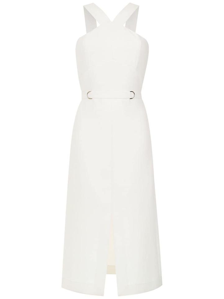 Nk Front Slit Midi Dress - White