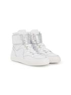 Balmain Kids Teen Hi-top Sneakers - White