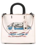 Coach Sequins Embellished Tote, White, Leather