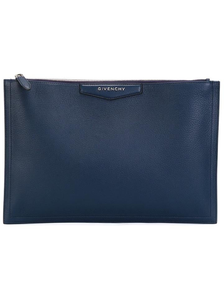 Givenchy Large 'antigona' Pouch - Blue