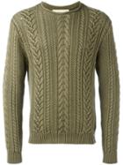 Ralph Lauren Denim & Supply Cable-knit Jumper, Men's, Size: Large, Green, Cotton